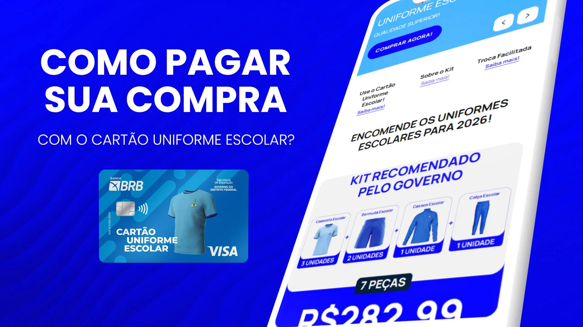 Carregar vídeo: Veja como usar o seu benefício, cartão uniforme escolar, para fazer sua compra no nosso site! Total segurança e transparência!